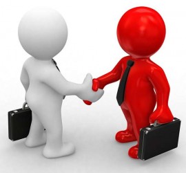 Two people shaking hands